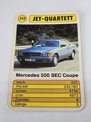 Mercedes Benz - 500 SEC Coupe - H3  - Einzelkarte - Quartett  (2)
