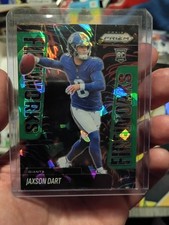 Panini Prizm 2025 green cracked ice Fireworks Jaxson Dart New York Giants 