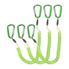 Fishing Lanyard, (47.24",Green) (3Pcs),Retractable Coiled Tether with 2 Buckle