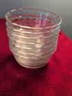 Set of 7 PYREX 464 Custard Cups Scalloped 3 Ring Glass Fruit Dessert Bowls