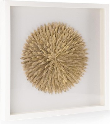 Gold Feather Artwork Paintings, 3D Canvas Art Wall Decor, Modern Wall Art Prints