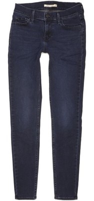 Levi's 710 Super Damen Navy Skinny Slim Stretch Jeans W28 L30 (104166)