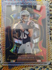 2025 Panini Select - Concourse Drake Maye #80 Black & Red Shock Prizm