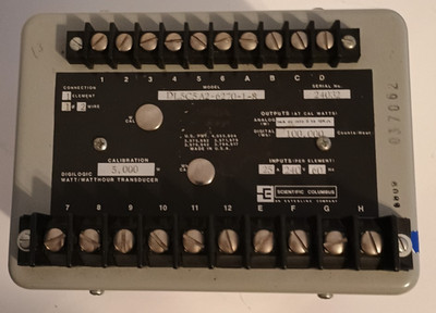 ESTERLINE TECHNOLOGIES DIGILOGIC WATT/WATTHOUR TRANSDUCER DL-5C5-A2-6270-8