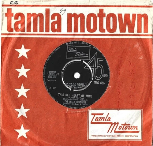 ISLEY BROTHERS 7" 45 This Old Heart Of Mine Original 1965 UK Motown TMG555