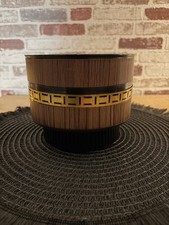 TOP-RAR-DDR-ÜBERTOPF-BLUMENÜBERTOPF-DUNKELBRAUN-METALLDEKOBAND-KULT-OSTALGIE-