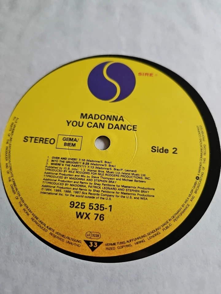 AB Madonna You Can Dance No Poster! Sire Records WX 76 925 535-1 LP Vinyl - Bild 4 von 4
