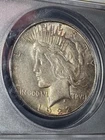 1922 D $1 Peace Dollar ANACS MS62 Toned