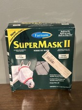 NEW Farnam SuperMask II XL Horse Fly Mask Classic Collection Grey / Maroon