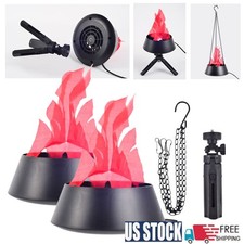 2x Fake Flame Light with chain stand Fire Flame Lighting for Party