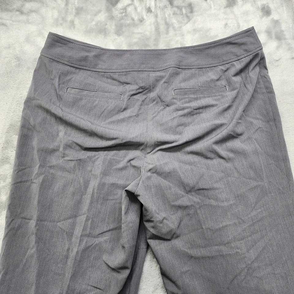 Liz Claiborne Pants Women 14 Gray Audra High Rise Wide Leg Trouser Office Career - Image 4 of 4