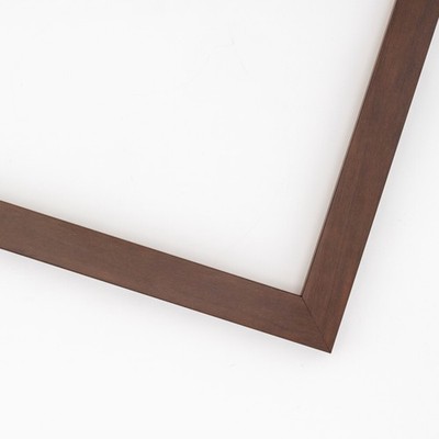 4x6 Flat Dark Brown Wood Picture Frame UV Acrylic and Acid Free Foam Board