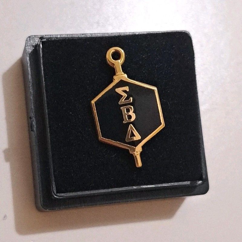 Sigma Beta Delta ΣΒΔ Gold-Tone Black Enamel Fraternity/Sorority Lapel Pin