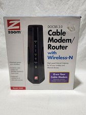 Zoom Cable Modem/Router w/Wireless-N,300 Mbps 1-Port Gigabit  Brand New  5350 