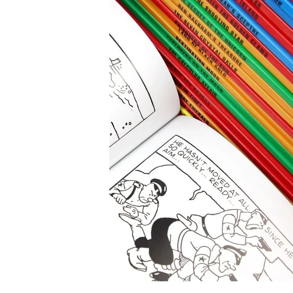 The Adventures of Tintin by Hergé: 90th Anniversary 23 Books Set - Ages 7+ - PB - Image 3 of 3