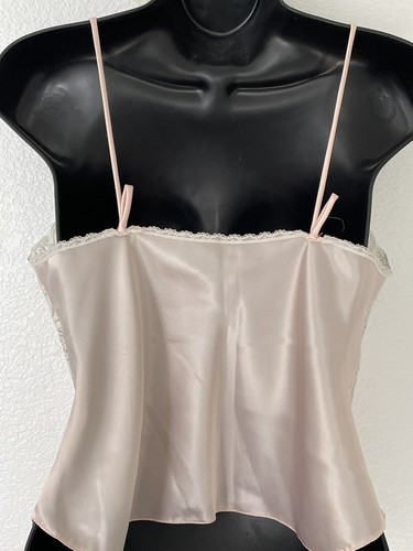 VINTAGE Lucie Ann II Women’s Pink LIQUID SATIN CAMISOLE TANK TOP SIZE 34 - Picture 3 of 10