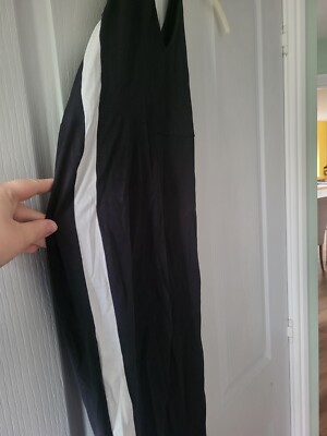 Motel Rock Beripe Unitard Black With White Stripe SIZE XS UK