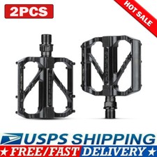 9/16" Bicycle Universal Bike Pedals Bicycle Aluminum Non-Slip Flat Bearing Pedal