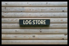 log store vintage style solid wood sign Wall Plaque antique old retr