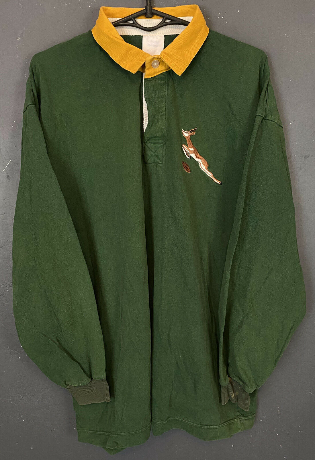 LONG Directly managed store SLEEVE MEN'S RUGBY UNION 1990s shop SPRINGBOKS AFRICA SHIR SOUTH