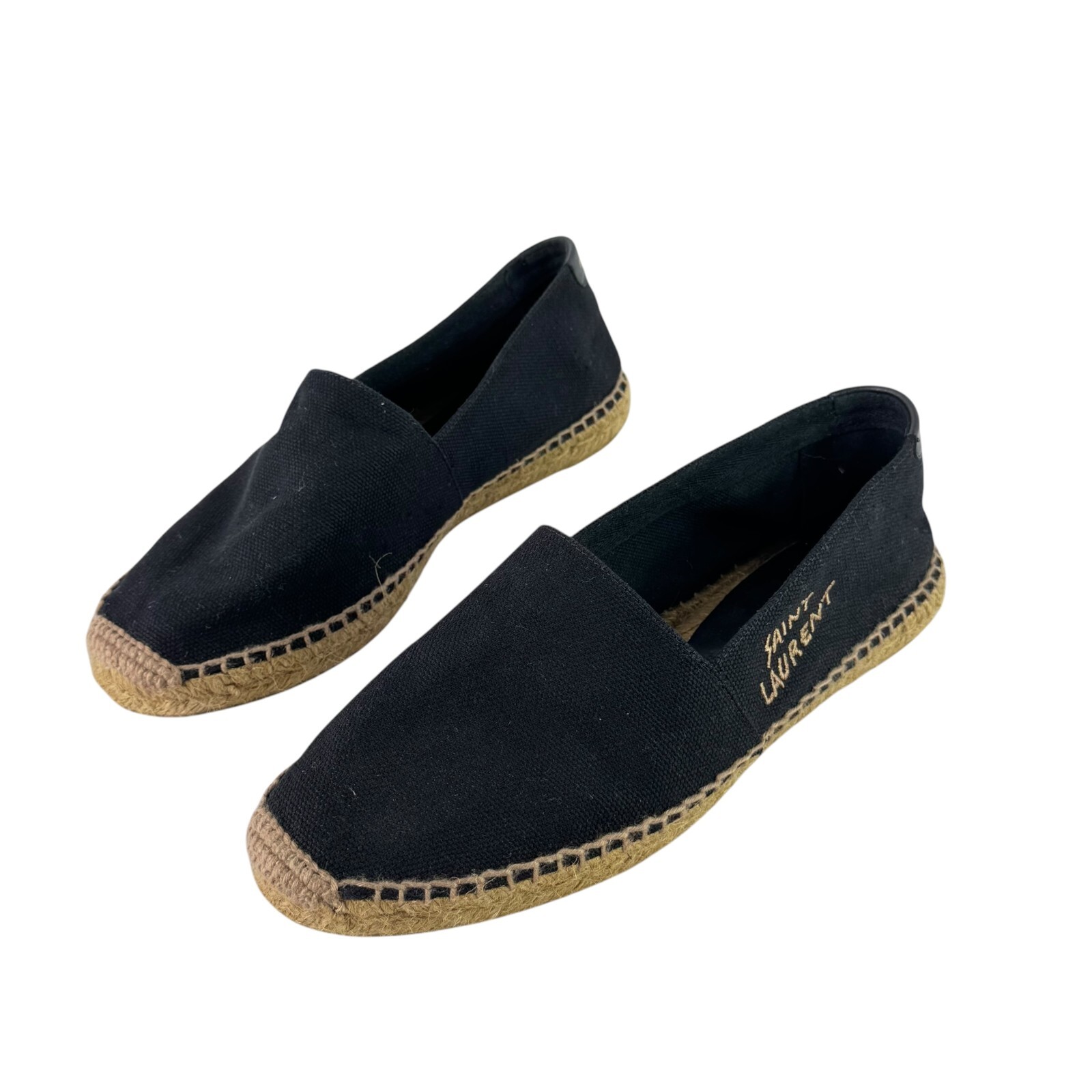 SAINT LAURENT espadrillas ricamate tela nera donna 39EU 8 5 US