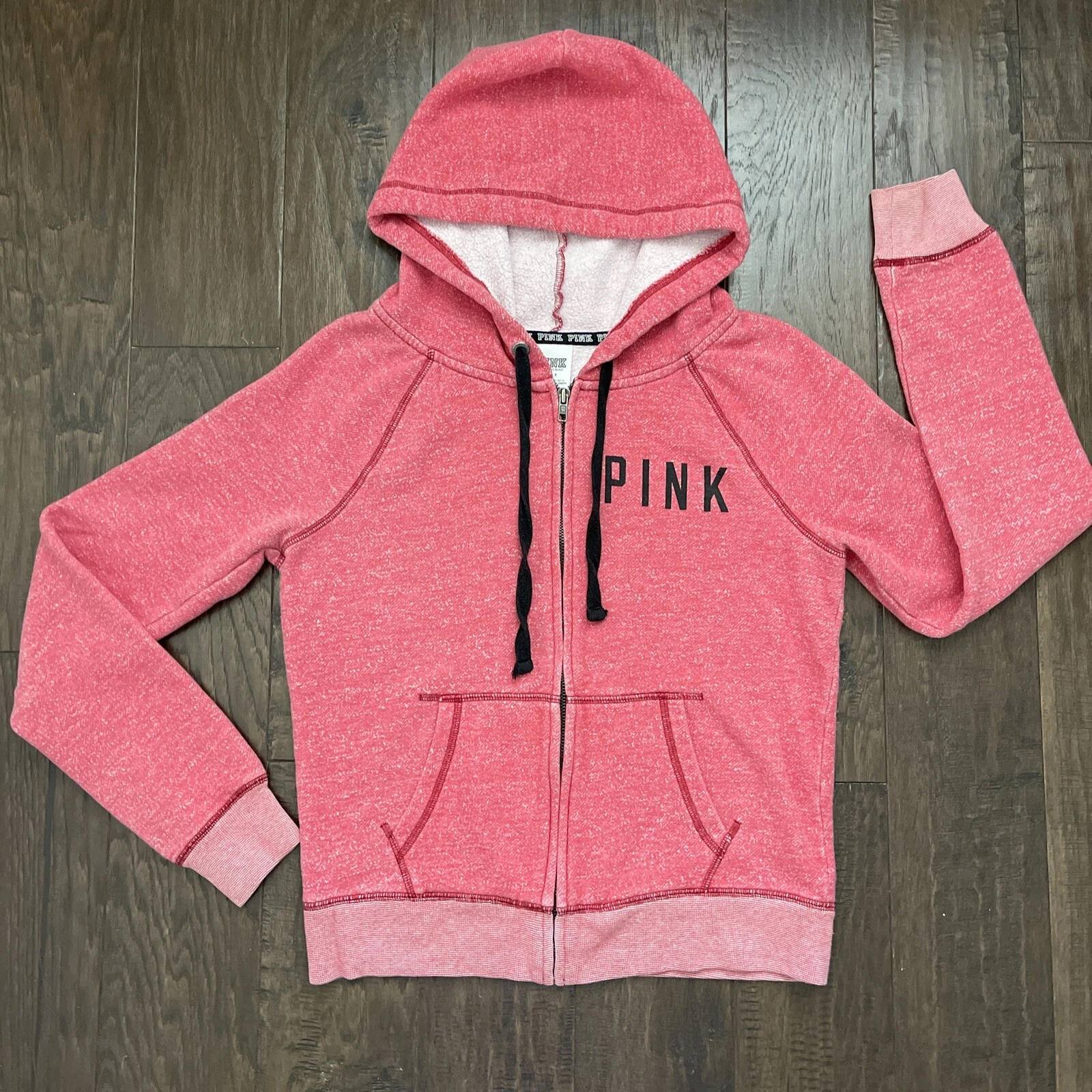 UNDERCOVER Felpa con cappuccio grafica Victoria Secret rosa ""Love PINK"" taglia small