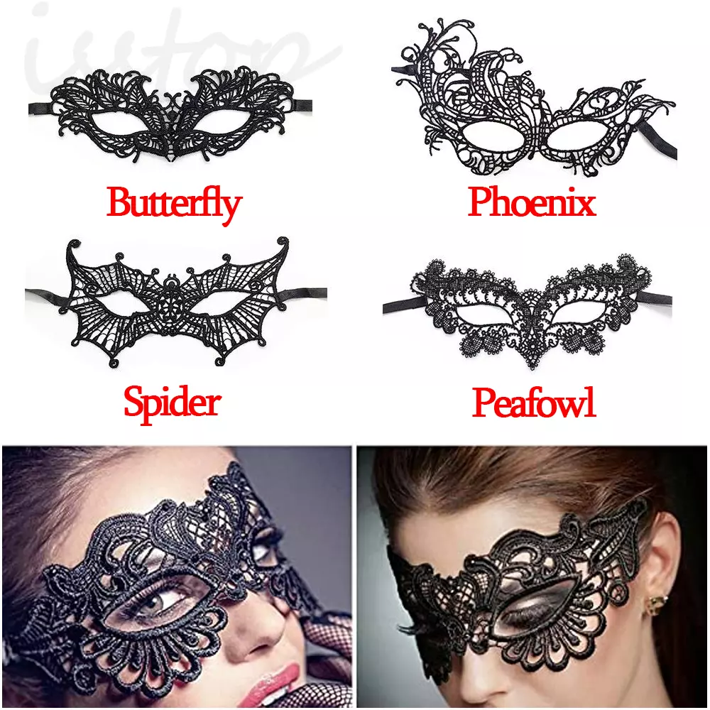 Lace Beaded Blindfold, Costumes & Accessories