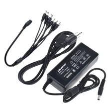 DC 12V 7A Power Supply Adapter +8 Split Power Cable for CCTV Security Camera DVR