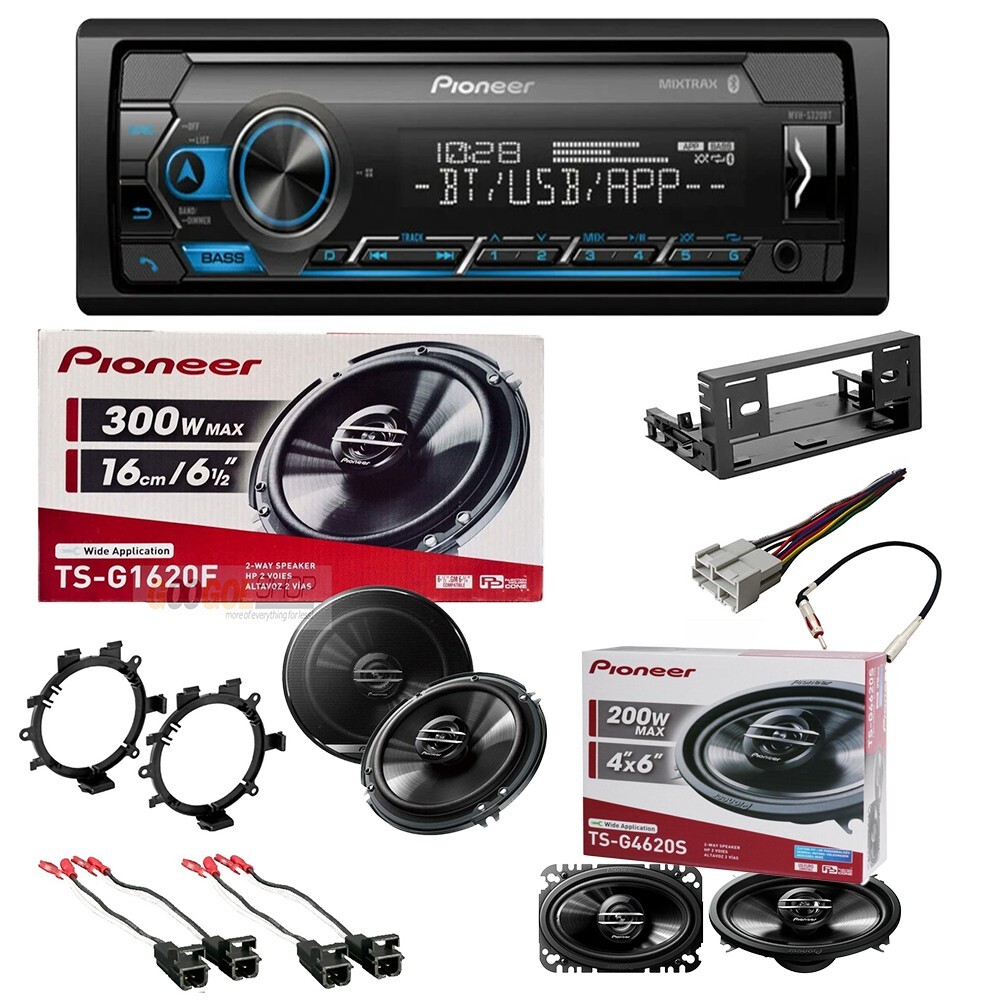 Комплект Колонок Pioneer + ресивер для пикапов GM C/K, Sierra, Silverado 1995-02 годов выпуска