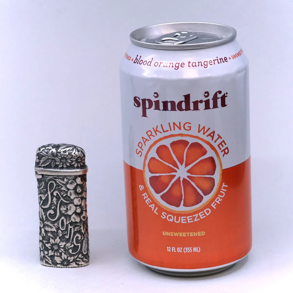 Футляр Vesta Jacobi & Jenkins из чистого серебра 925 пробы спичечный сейф 1899 - Изображение 2 из 4