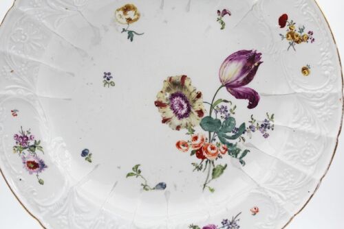 Teller, Meissen, reliefiertes Dekor "Dulong" um 1750 AL-01 - Bild 3 von 7