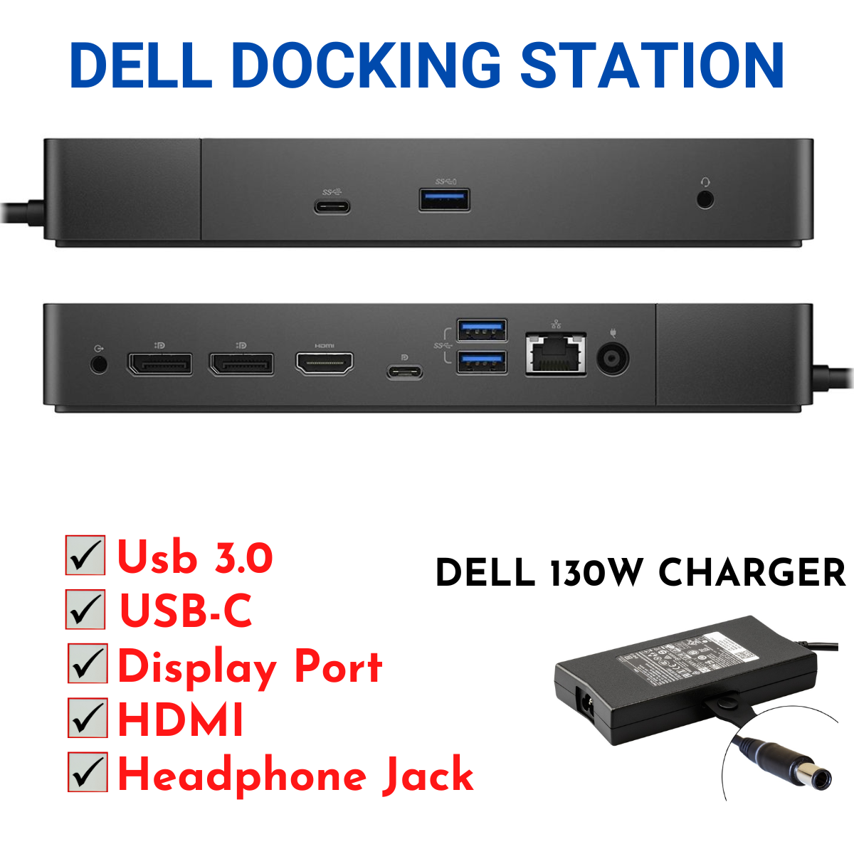 DELL デル ドッキングステーション WD19 K20A Dell WD19 4K Docking Station USB-C