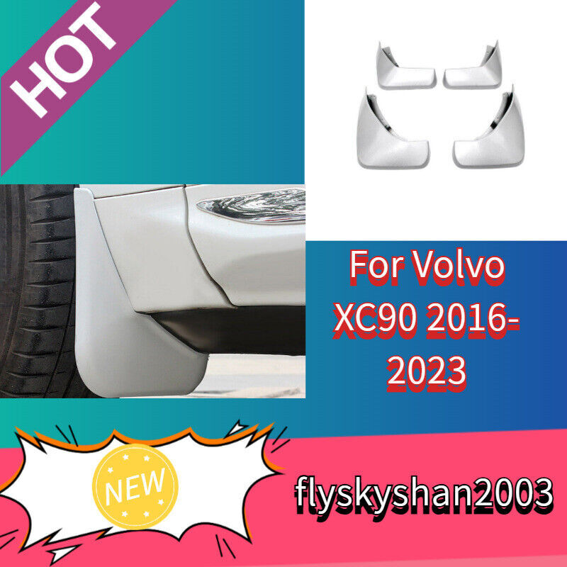 Volvo XC90 2016-2023 White Exterior Mud Flaps 4pc Splash Guards
