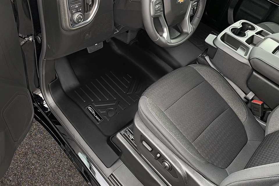 SMARTLINER Custom Fit Floor Mats 2 Row Liner 2019-2025 Chevrolet Silverado 1500 - Image 3 of 4