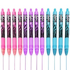 Image of Zebra Z-Grip Smooth Ballpoint Pen Funky Flame Barrel Blue/Pink/Violet 12 Pack
