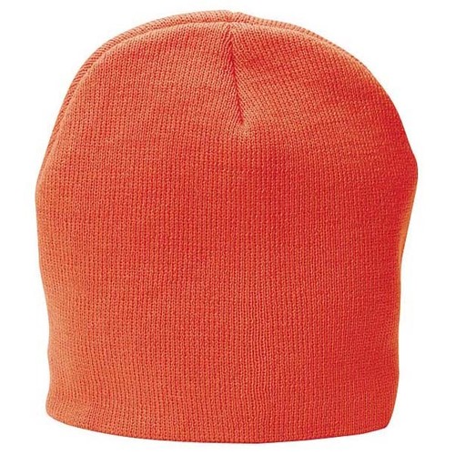 Neon Orange Beanie Hat Great for Hiking 