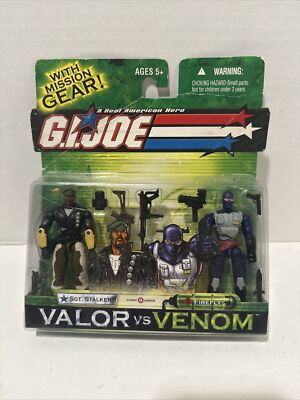 GI JOE Valor vs Venom SGT STALKER/FIREFLY W/Mission Gear! NIP! Hasbro