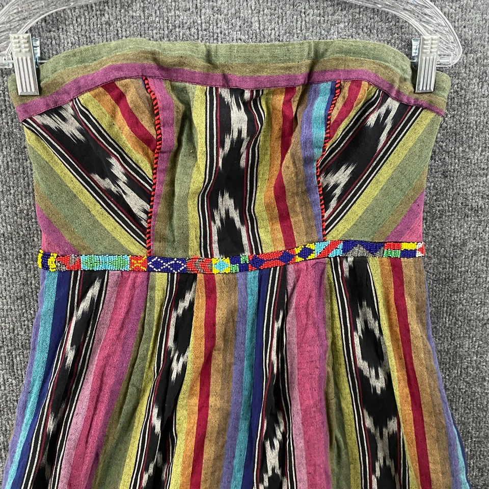 Anthropologie Edme Esyllte Dress Womens 6 Multicolor Strapless Aztec Tribal Boho - Image 2 of 4