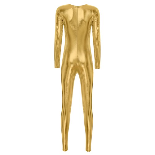 iEFiEL Body Mujer Brillante Traje de Cuerpo Completo Slim Fit Mono Elástico Catsuit - Imagen 162 de 188