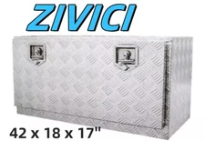 42"X18"X17" Aluminum Tool Box Truck Trailer Pickup Underbody Tool Storage Silver