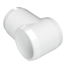 1-1/4" Slip Tee PVC Fitting, White (4-PK) FORMUFIT Furniture Grade, Made in USA