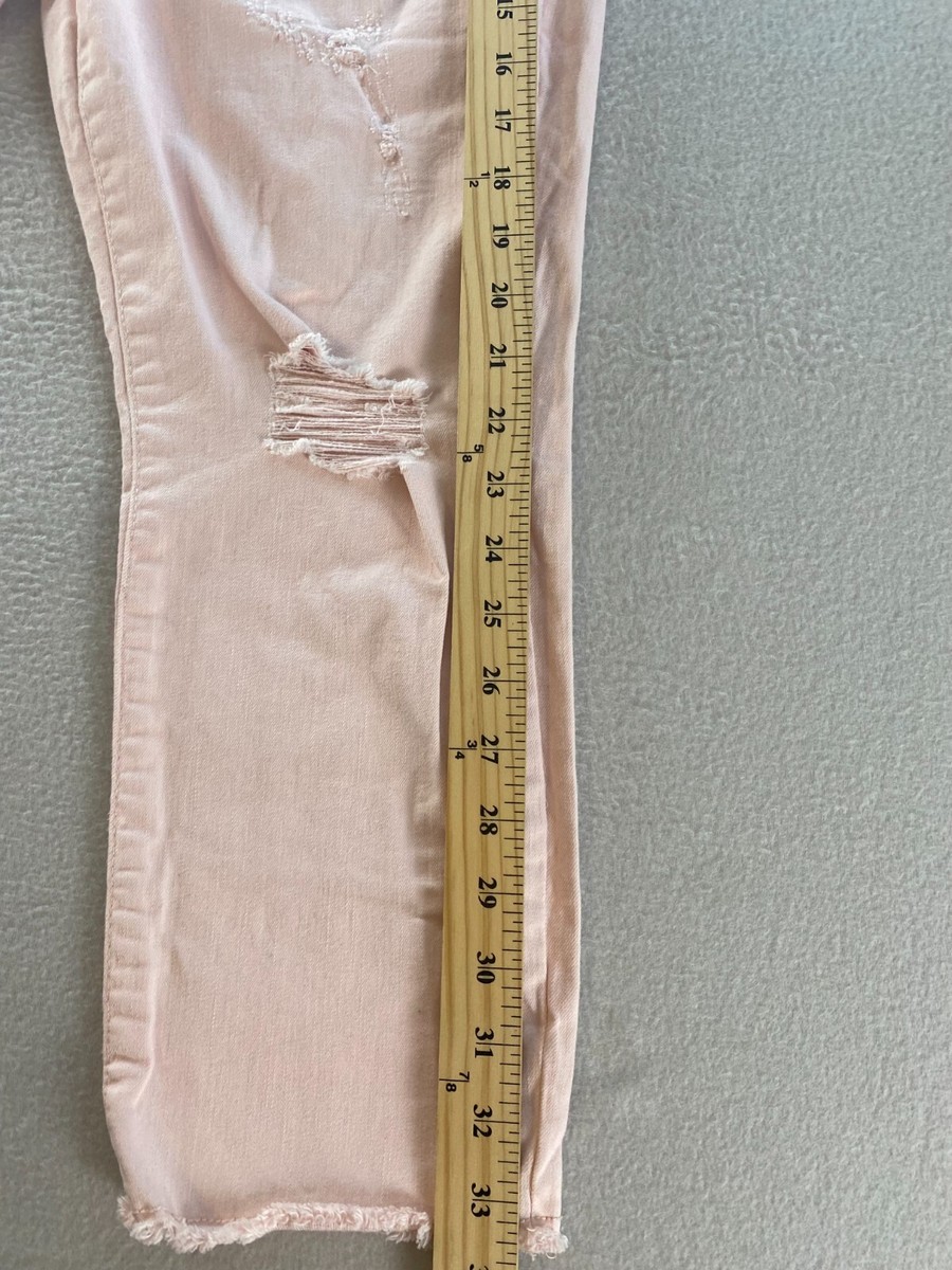 Bold Elements Jeans Womens Size 14 Pink Dangerous Curves Distressed Pockets Zip View 4