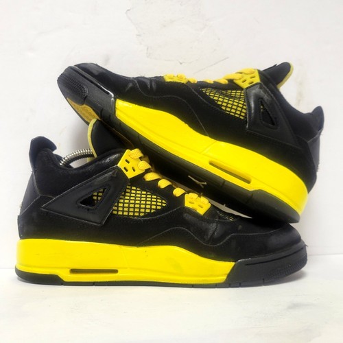 Taglia 6.5y - Nike Air Jordan 4 Retro Mid Thunder 2012 408452-008 Scarpe Sneakers - Foto 6 di 16
