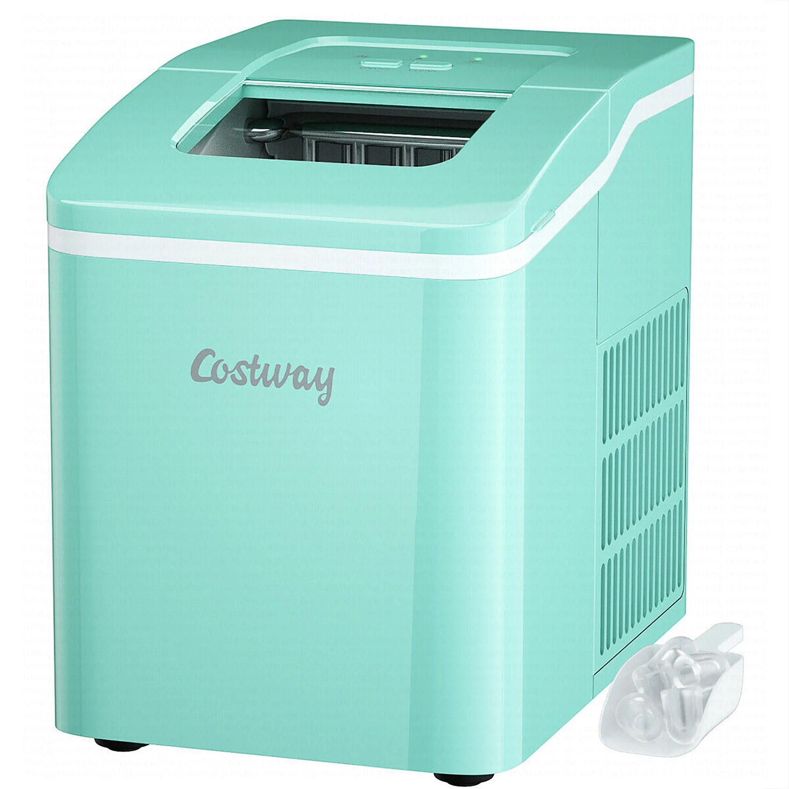 Portable Ice Maker Machine Countertop 26Lbs/24H Self-Cleaning W/ Scoop Green-image