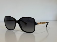 Chanel 5355 c.622/S8 Square Black Gray Bijou Polarized Sunglasses 58-17-140