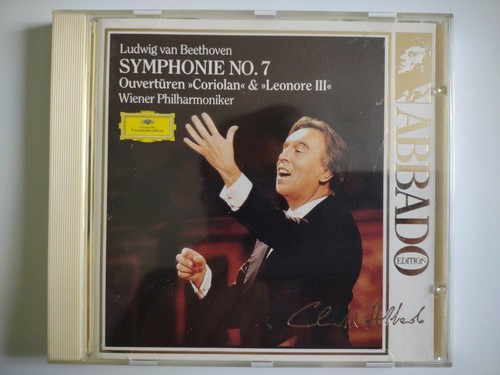 Abbado conducts Beethoven Symphonies No 7 & Coriolan Overture VPO DG 437 004 CD - Picture 1 of 2