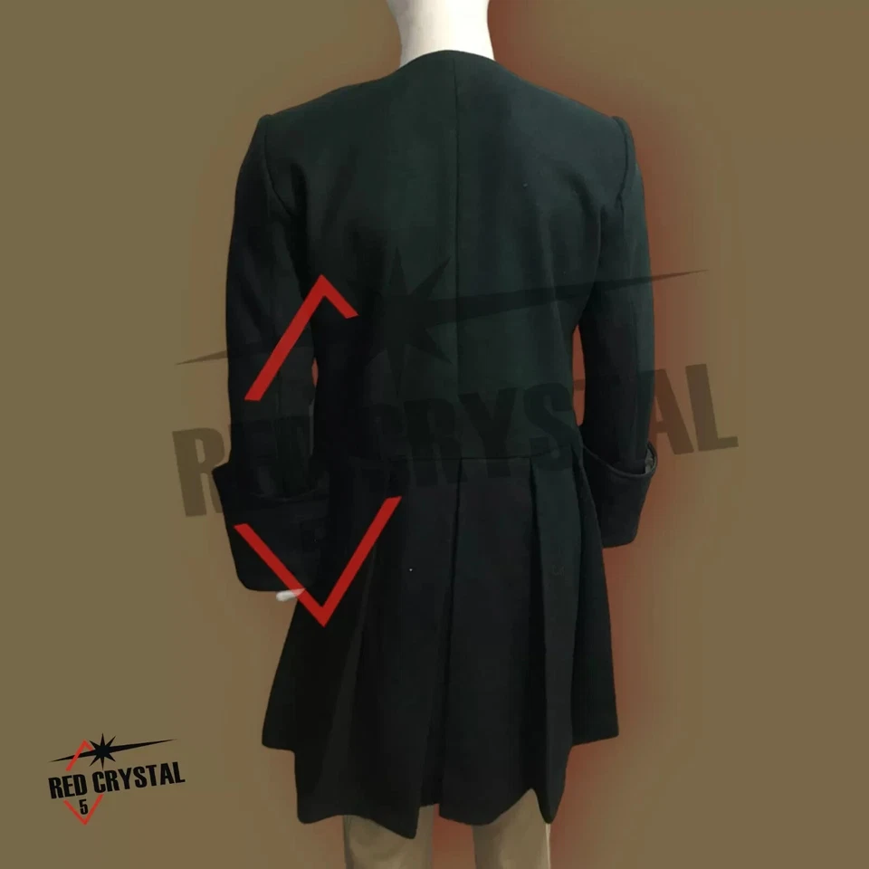 Abrigo de lana estilo siglo XVIII verde británico para hombre envío rápido Foto 3 de 4