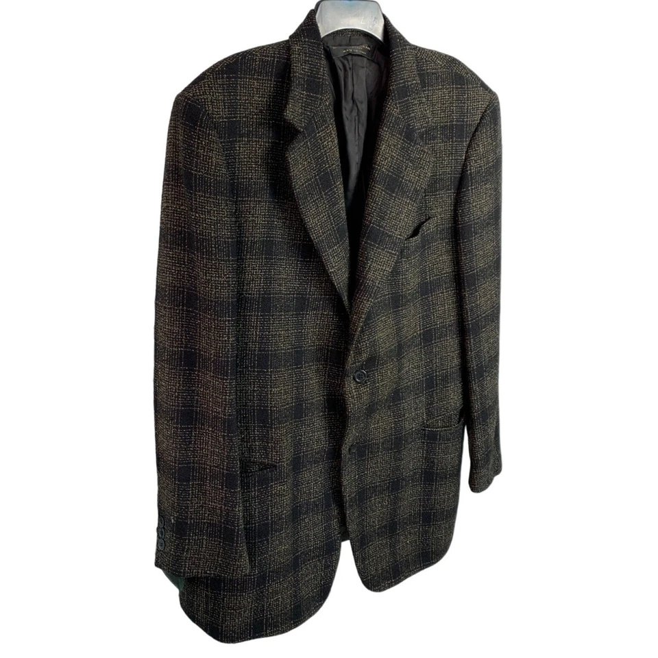 Blazer Abrigo Deportivo Y2K Para Hombre Donna Karan Lana Tweed 44 R 6332 Usado en Excelente Condición De Colección 44R Italia Foto 2 de 4