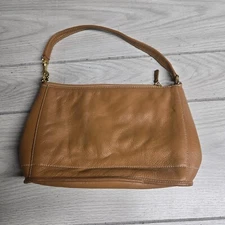ILI Light Brown Leather Handbag Purse Bag New York Toronto
