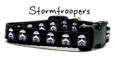 Stormtroopers cat or small dog collar 1/2" wide adjustable or leash Sci Fi